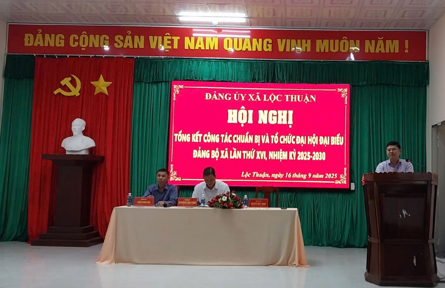 HỘI NGHỊ
Tổng kết công tác chuẩn bị và tổ chức 
Đại hội đại biểu Đảng bộ xã Lộc Thuận lần thứ XVI, nhiệm kỳ 2025 – 2030


