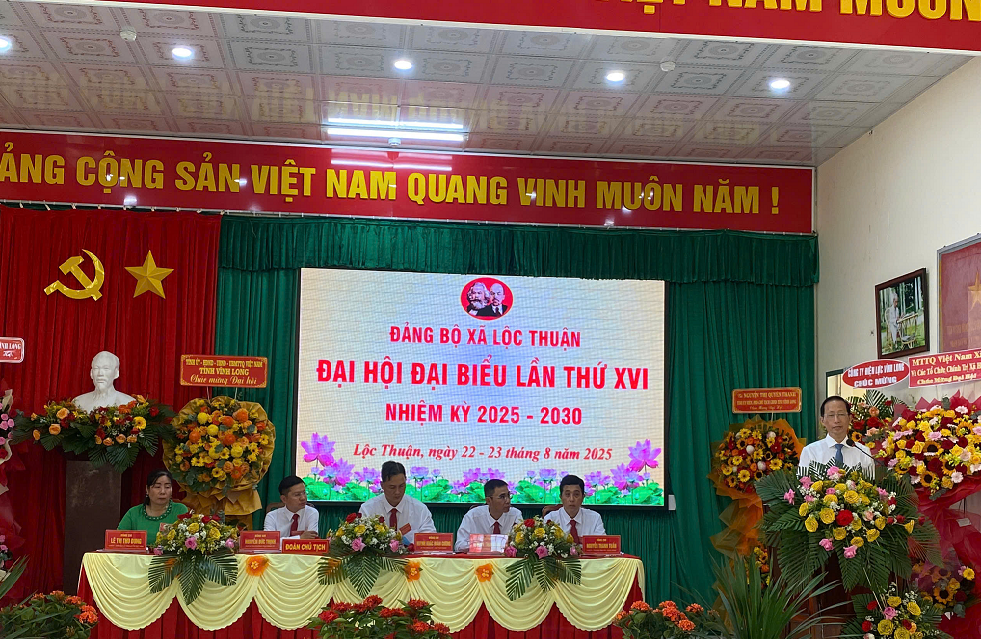  ĐẠI HỘI ĐẠI BIỂU ĐẢNG BỘ XÃ LỘC THUẬN
 LẦN THỨ XVI, NHIỆM KỲ 2025-2030
